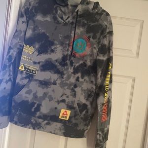 Drippy grey hoodie